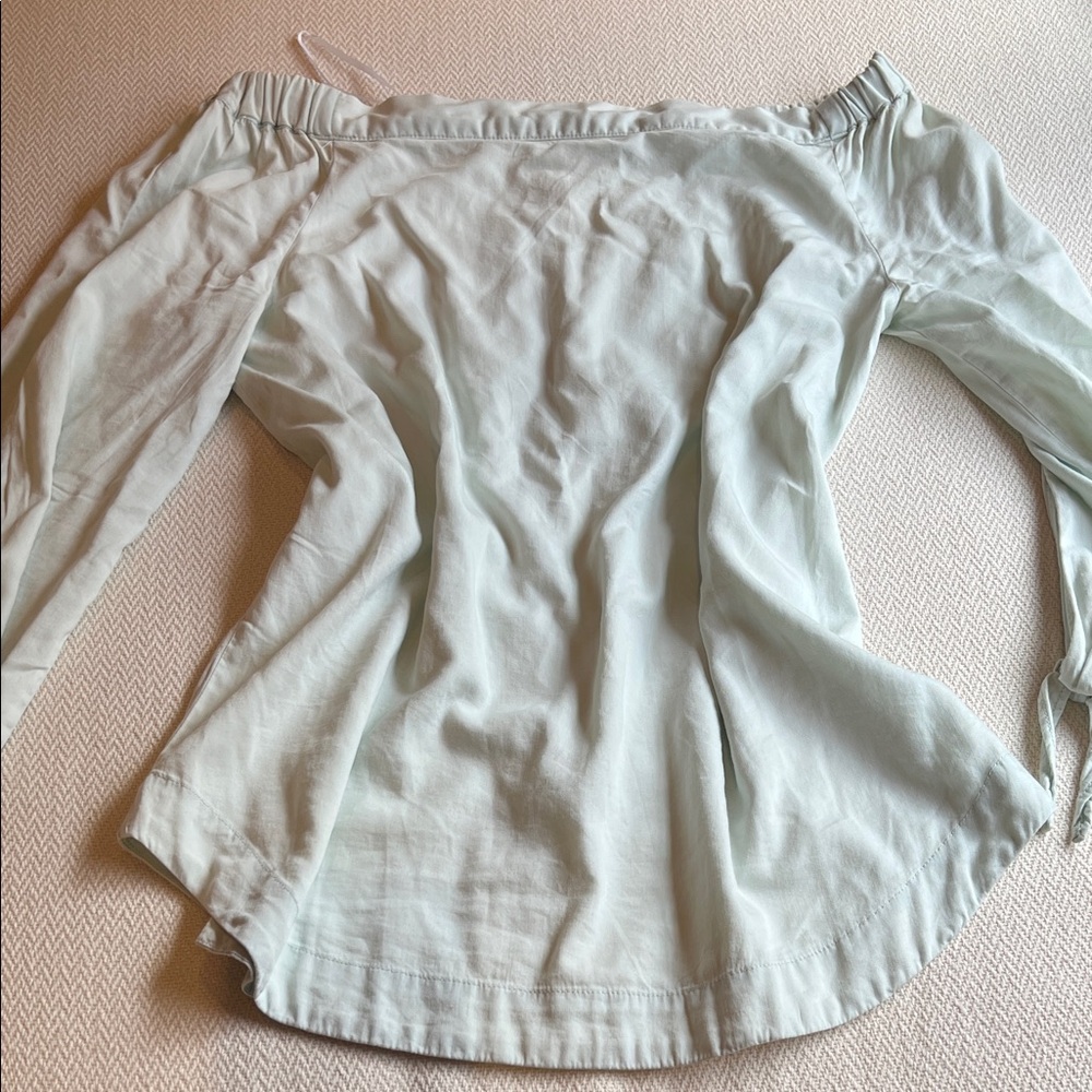 Altar'd State Off-Shoulder Blouse - Soft Blue